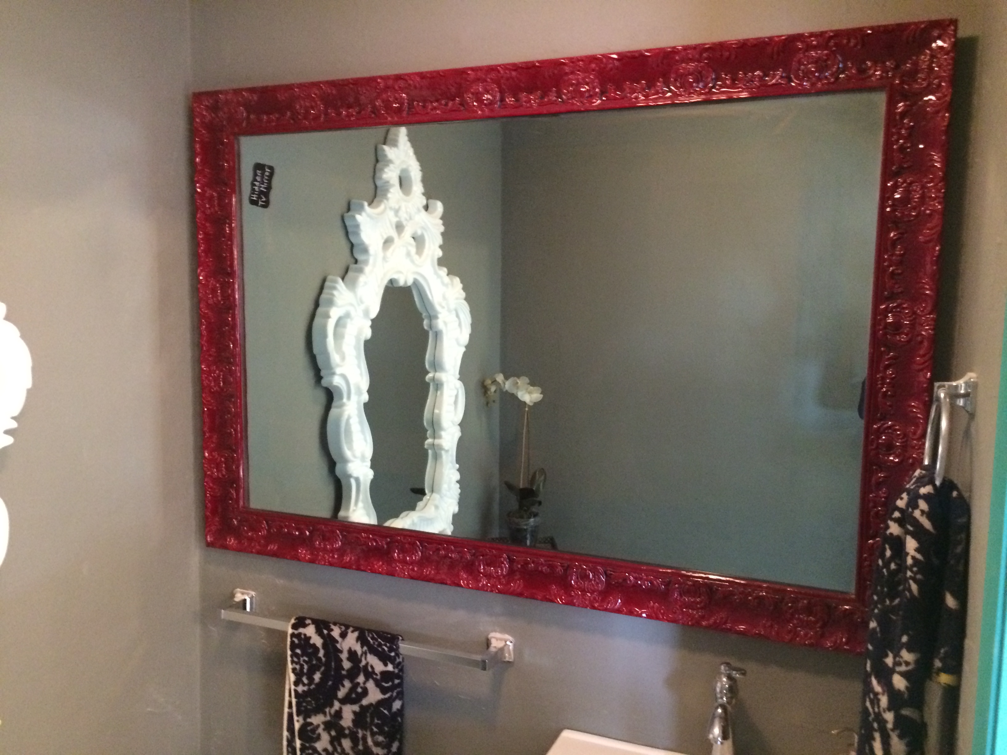 Hidden vanity mirror