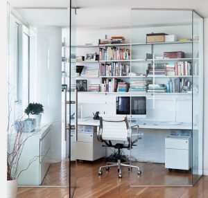 glass enclosed room partition