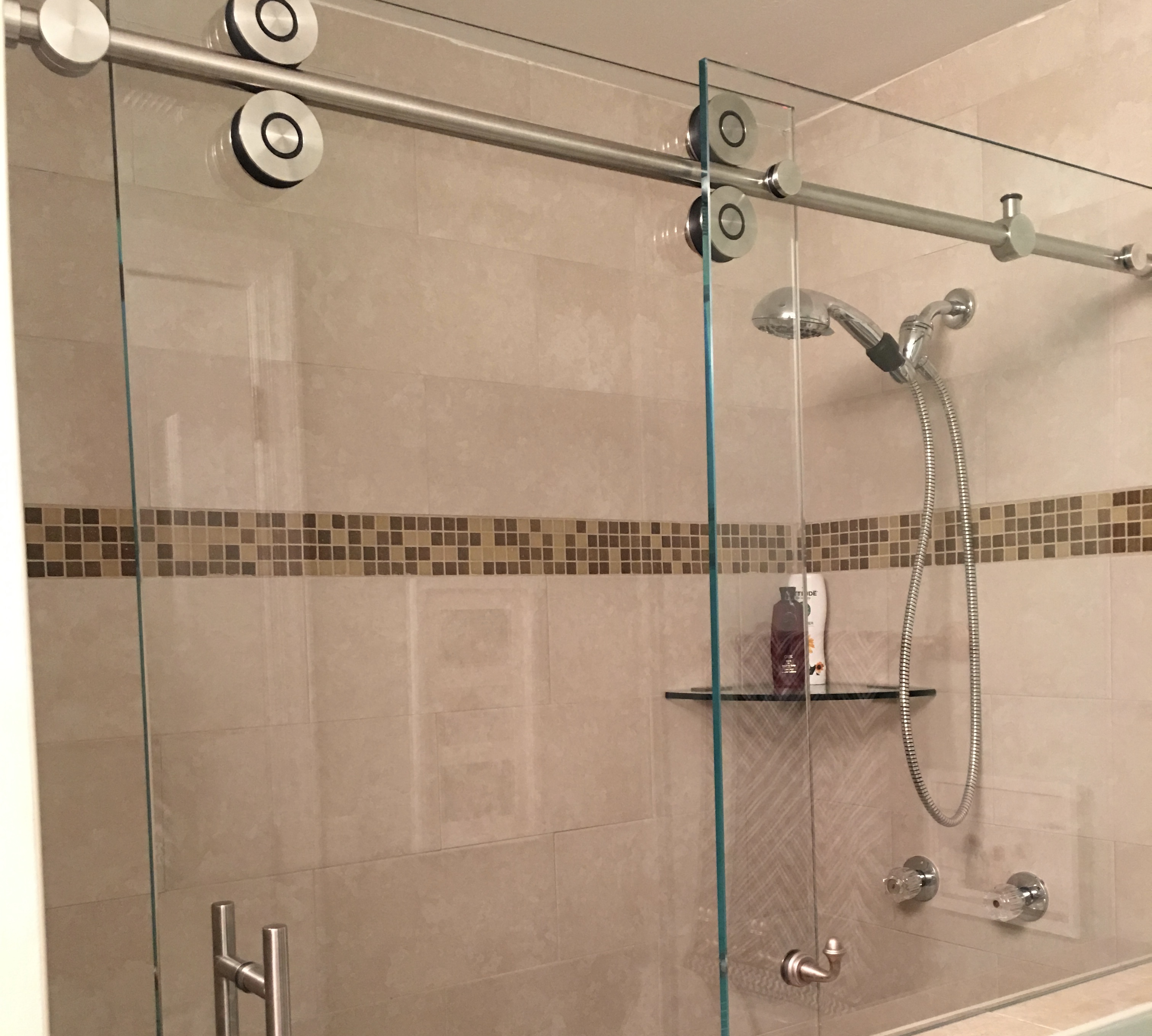 Barn Style Glass Shower Doors Builders Glass of Bonita, Inc.