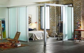 glass room divider partition