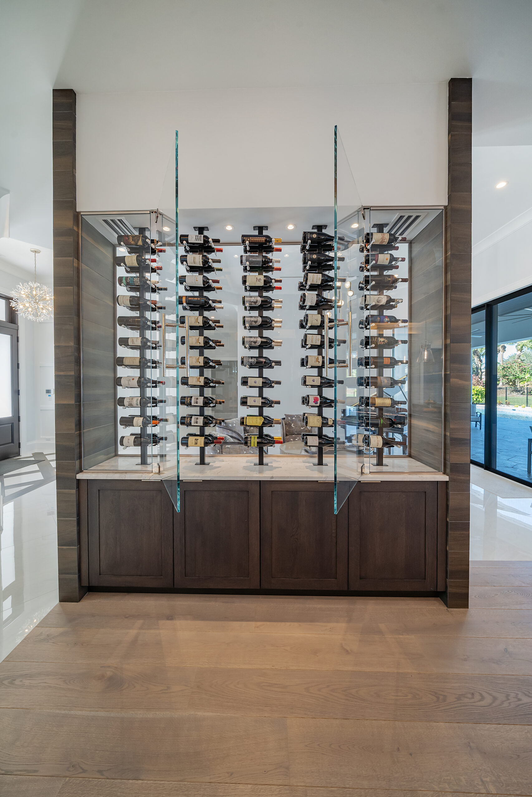 Modern glass wine cellar hot sale